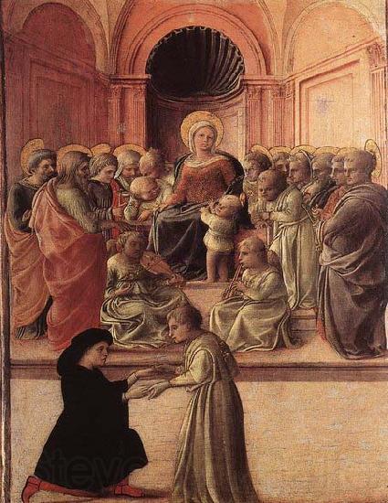Fra Filippo Lippi Madonna and Child with Saints and a Worshipper Norge oil painting art